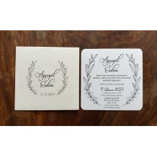 Monogramlı Sade Davetiye