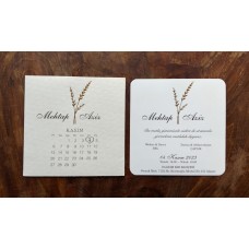 Kare Takvimli Davetiye