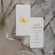 Sade Yaldızlı Dikey Davetiye Sade Yaldızlı Dikey Davetiye