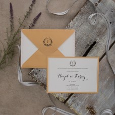 Monogramlı Detaylı Davetiye