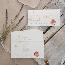 Çiçekli Ekonomik Katlamalı Davetiye