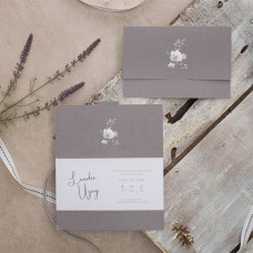 Katlamalı Çiçekli Davetiye