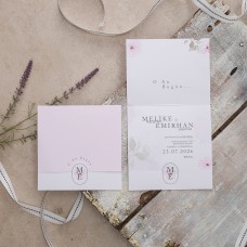 Pembe Ekonomik Katlamalı Davetiye Pembe Ekonomik Katlamalı Davetiye