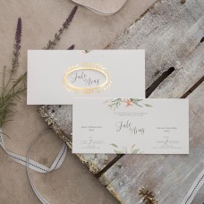 Yaldız İşlemeli Çiçekli Davetiye Yaldız İşlemeli Çiçekli Davetiye