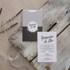 Çizgi Desenli Davetiye Çizgi Desenli Davetiye