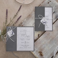 Gri Bağlamalı Davetiye Gri Bağlamalı Davetiye