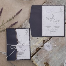 Siyah Bağlamalı Davetiye Siyah Bağlamalı Davetiye