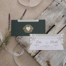 Yeşil Zarflı Çiçekli Davetiye Yeşil Zarflı Çiçekli Davetiye