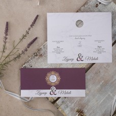 Yaldız Monogramlı Ekonomik Davetiye Yaldız Monogramlı Ekonomik Davetiye