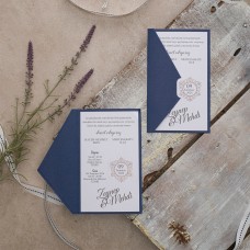 Zarfsız Lacivert Ekonomik Davetiye