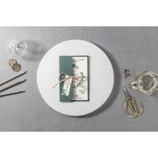 Çiçekli İp Aksesuarlı Davetiye Çiçekli İp Aksesuarlı Davetiye