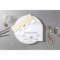 Gold Katlamalı Yatay Davetiye