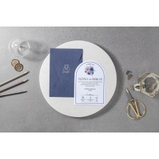 Gümüş Yaldızlı Oval Davetiye Gümüş Yaldızlı Oval Davetiye