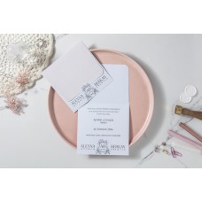 Çiçekli Zarfsız Kare Davetiye