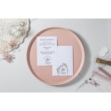 Zarflı Ekonomik Monogramlı Davetiye