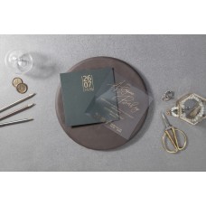 Yeşil Zarflı Şeffaf Kare Davetiye