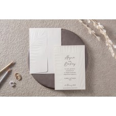 Gofre Detaylı Sade Davetiye