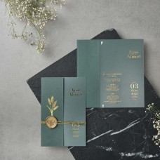 Yeşil Mühürlü Şeffaf Davetiye