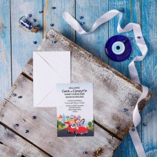 Ekonomik İki Çocuklu Sünnet Davetiyesi